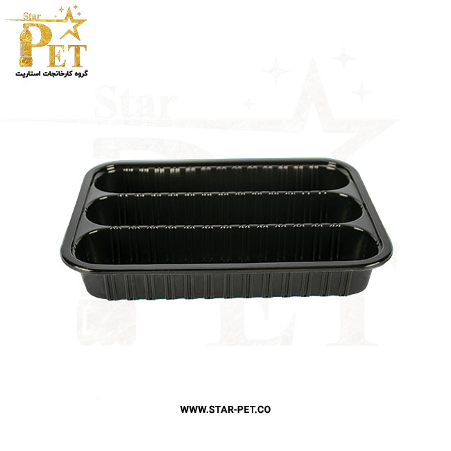 ظرف یکبار مصرف سلف سرویس سه خانه بیتا