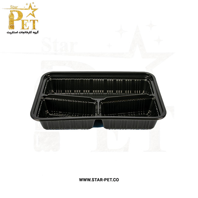 ظرف یکبار مصرف سه خانه برنا